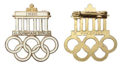 Germany, Badge, 1936 Summer Olympics in Berlin, 1936 year. Description : Germany, Badge, 1936 