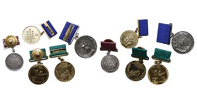 Soviet Union, Set of 5 Different Medals. Description : Soviet Union, Set of 5 Medals: For 