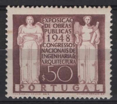 Portugal 1948 Exposição de Obras Públicas e Congressos. 
Nacionais de Engenharia e Arquitectura. 