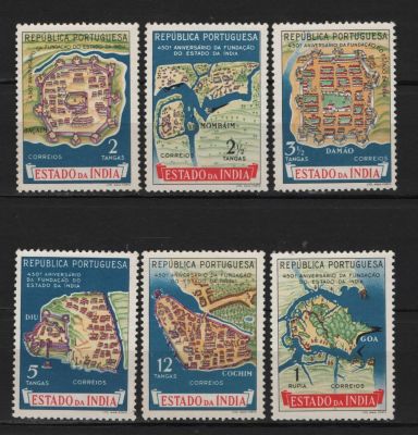 Índia Portuguesa 1956 450.° Aniversário da Fundação do
Estado da India. Fortalezas. Índia 
