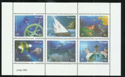 Portugal 1998 Oceanos. 
Novo sem marca de charneira com goma. 
Cabe ao licitante verificar 