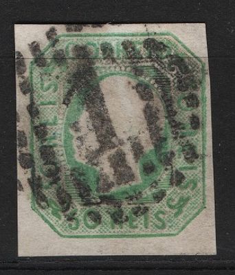 Portugal 1862-1864 D. Luis 50 reis carimbo 1 Lisboa. 
Circulado. 
Cabe ao licitante verificar 