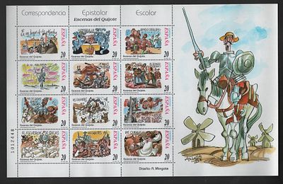 Espanha 1998 Cenas de Don Quixote 
Novo sem marca de charneira com goma. 
Cabe ao licitante 