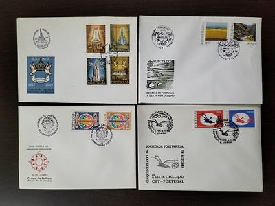 Portugal 4 FDC`S diferentes. 
Cabe ao licitante verificar cuidadosamente as imagens e tirar as 