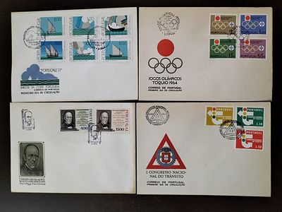 Portugal 4 FDC`S diferentes. 
Cabe ao licitante verificar cuidadosamente as imagens e tirar as 
