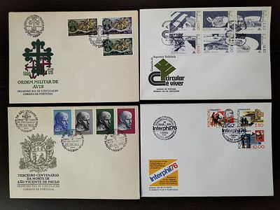 Portugal 4 FDC`S diferentes. 
Cabe ao licitante verificar cuidadosamente as imagens e tirar as 
