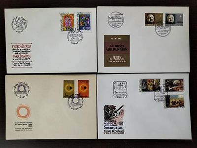 Portugal 4 FDC`S diferentes. 
Cabe ao licitante verificar cuidadosamente as imagens e tirar as 