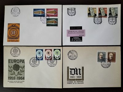 Portugal 4 FDC`S diferentes 
Cabe ao licitante verificar cuidadosamente as imagens e tirar as 