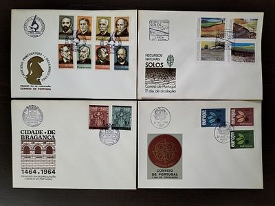 Portugal 4 FDC`S diferentes. 
Cabe ao licitante verificar cuidadosamente as imagens e tirar as 