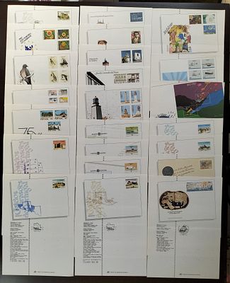 Portugal 1987 23 Pagelas todas diferentes. 
Pagelas sem Selos. 
Cabe ao licitante verificar 