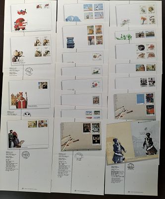 Portugal 1989 19 Pagelas diferentes. 
Pagelas sem Selos.. 
Cabe ao licitante verificar 