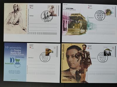 Portugal 4 postais diferentes. 
Cabe ao licitante verificar cuidadosamente as imagens e tirar 