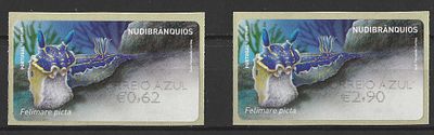Portugal 2019 Etiquetas Nudibrânquios Felimare Picta Correio Azul.
Novo.
Cabe ao licitante