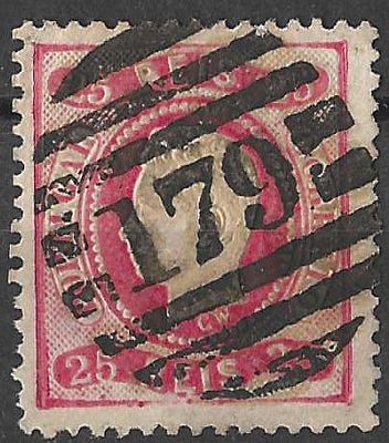 Portugal 1867-1870 D. Luís I. Fita curva, denteados 25r Carimbo.
Circulado.
Cabe ao licitante