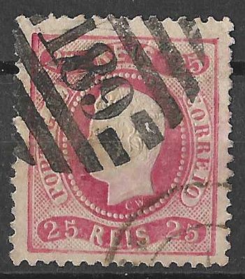 Portugal 1867-1870 D. Luís I. Fita curva, denteados 25r Carimbo
Circulado.
Cabe ao licitante