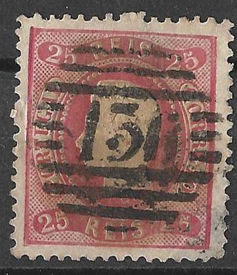 Portugal 1867-1870 D. Luís I. Fita curva, denteados 25r Carimbo
Circulado.
Cabe ao licitante
