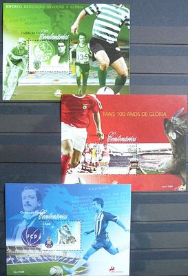 Portugal 2005 Grandes Clubes de Futebol Centenários
Novo sem marca de Charneira com Goma.