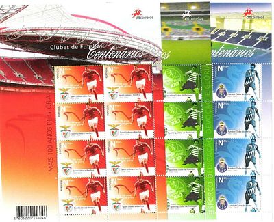 Portugal 2005 – Grandes Clubes de Futebol Sporting, Benfica e Porto
Portugal 3X Mini Folha.