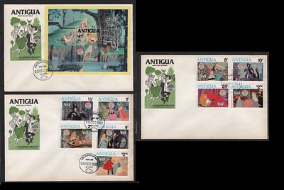 Antigua 1980 FDC A Bela Adormecida Disney . Antigua 1980 FDC A Bela Adormecida Disney. 