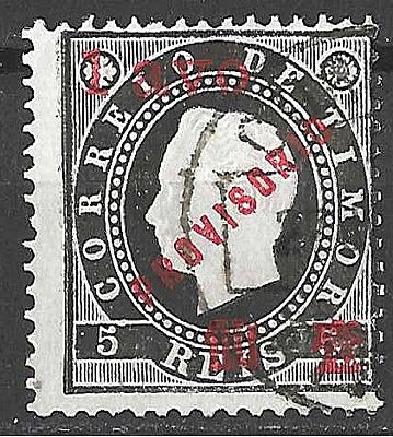 Timor 1894 D. Luís I fita direita e D. Carlos I, com sobrecarga "PROVISORIO» e sobretaxa 1a 