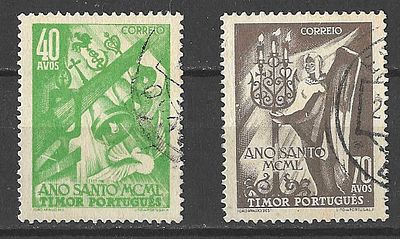 Timor 1950 Ano Santo. 
Circulado. 
Cabe ao licitante verificar cuidadosamente as imagens e 