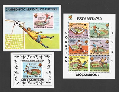 Moçambique 1982 Campeonato do Mundo de Futebol Espanha 82. 
Novo sem marca de charneira com 
