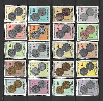 &Iacute;ndia 1959 Moedas. 
Novo sem marca de charneira com goma. 
Cabe ao licitante verificar 