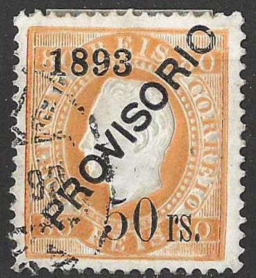 Portugal 1892-1893 D. Lu&iacute;s I. Sobrecarga &laquo;PROVISORIO&raquo; 50r s/ 80r. 
Circulado. 
Cabe ao 