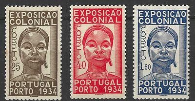 Portugal 1934 1&ordf; Exposi&ccedil;&atilde;o Colonial Portuguesa. 
Novo sem marca de Charneira com Goma. 
Cabe 