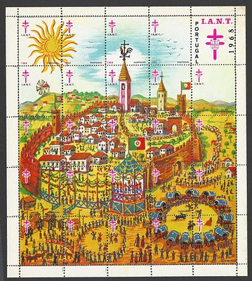 Portugal 1968 I.A.N.T. 
Novo sem marca de charneira com goma. 
A folha est&aacute; com vindo de dobra 