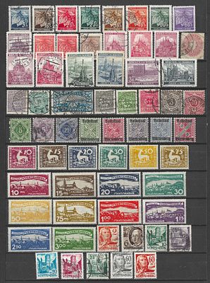 Alemanha & Territ&oacute;rios – Lote variado de selos cl&aacute;ssicos e locais: W&uuml;rttemberg, Volksstaat 