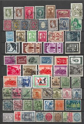 Lote Internacional de Selos – Bulg&aacute;ria, China (Deutsches Reich), Cura&ccedil;ao e Outros (S&eacute;culo XX). Lo 