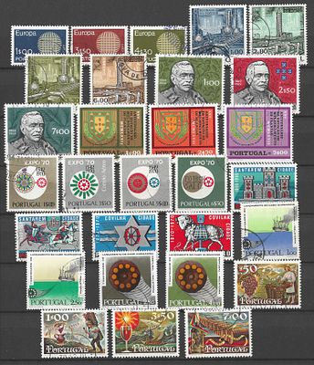 Portugal selos do ano de 1970 usados. 
• Cabe ao licitante verificar cuidadosamente as imagens 