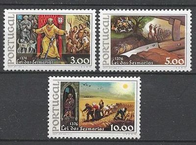 Portugal 1976 6&ordm; Centen&aacute;rio da Lei das Sesmarias. 
Novo sem marca de charneira com goma. 
