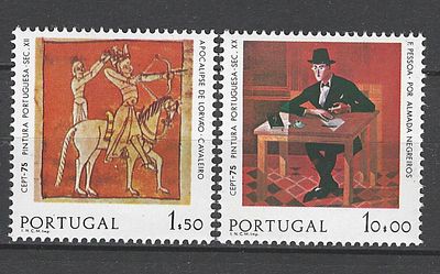 Portugal 1975 Europa CEPT – Pintura. 
Novo sem marca de charneira com goma. 
Cabe ao 
