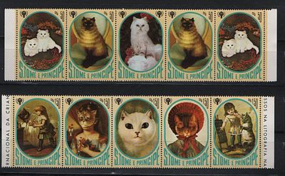 S&atilde;o Tom&eacute; e Pr&iacute;ncipe. 1981 Gatos. 
Novo sem marca de charneira com goma. 
• Cabe ao licitante 