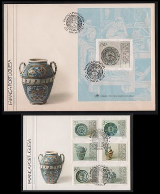 Portugal 1990 2Fdc`s com S&eacute;rie e Bloco Faian&ccedil;a Portuguesa. 
Como novo. 
Cabe ao licitante 