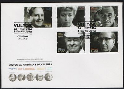 Portugal 2013 Sobrescrito 1&ordm; Dia Vultos da Hist&oacute;ria e da Cultura 8&ordm; Grupo. 
• Cabe ao licitante 