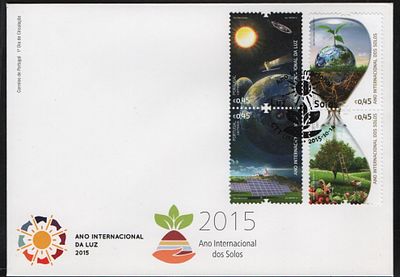 Portugal 2015 Sobrescrito 1&ordm; dia Ano Internacional dos Solos- 
• Cabe ao licitante verificar 