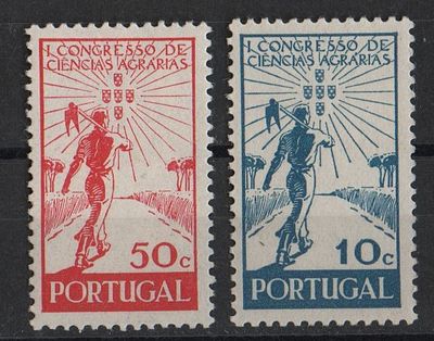 Portugal 1943 1&ordm; Congresso de Ci&ecirc;ncias Agr&aacute;rias. 
Novo sem marca de charneira, com goma. 

