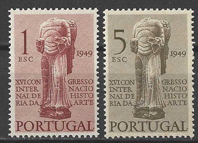 Portugal 1949 6&ordm; Congresso Internacional de Hist&oacute;ria da Arte. 
Novo sem marca de Charneira com 