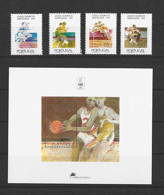 Portugal 1992 Jogos Ol&iacute;mpicos Barcelona S&eacute;rie completa. 
Novo sem marca de charneira com goma.