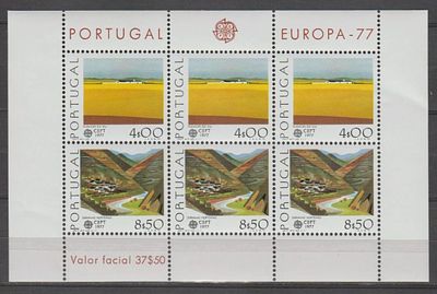 Portugal 1977 Europa Paisagens. 
Novo sem marca de charneira com goma. 
Cabe ao licitante 
