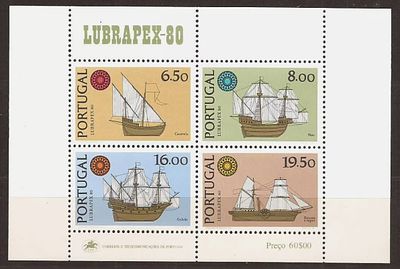 Portugal 1980 Lubrapex 80. 
Novo sem marca de charneira com goma. 
Cabe ao licitante 