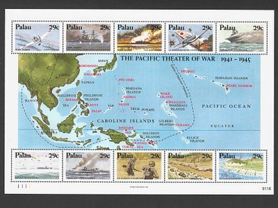 Palau Guerra no Pac&iacute;fico. 
Novo sem marca de charneira com goma. 
Cabe ao licitante verificar 