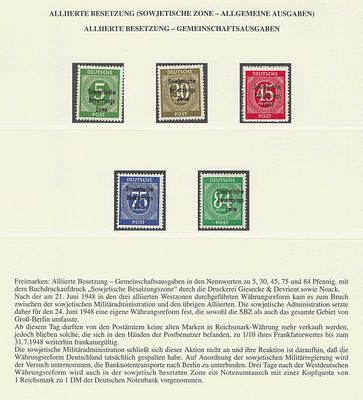Alemanha – Ocupa&ccedil;&atilde;o Aliada (Zona Sovi&eacute;tica) – Selos com Sobrecarga "Sowjetische Besatzungszone" 