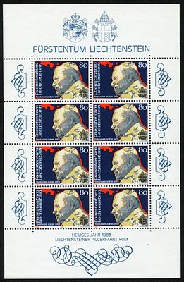 Liechtenstein 1983 Ano Santo. 
Novo sem marca de charneira com goma. 
Cabe ao 