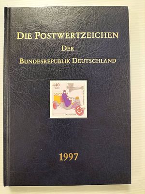 Rep&uacute;blica Federal da Alemanha 1997 Livro anual de capa dura - Os selos postais de 1997. 
Livro 