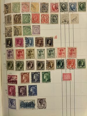 Lote de Selos Antigos do Luxemburgo (1890–1960) – Gr&atilde;o-Duques, S&eacute;ries Cl&aacute;ssicas e Correio A&eacute;reo. 
