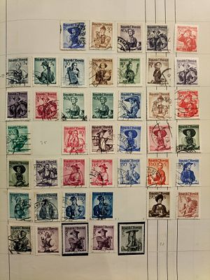 Cole&ccedil;&atilde;o de Selos da &Aacute;ustria – Imp&eacute;rio Austro-H&uacute;ngaro e Rep&uacute;blica (1890–1950). Lote composto por 